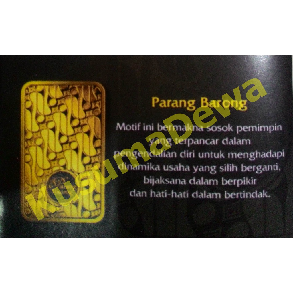 LOGAM MULIA BATIK 20GR PARANG BARONG EMAS ANTAM