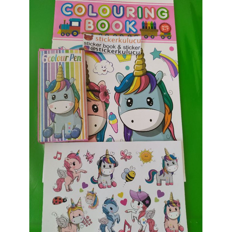 Buku mewarnai dan stiker