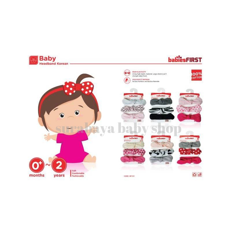 HEADBAND KOREAN ISI 3 BABIESFIRST FOR BABY 537100