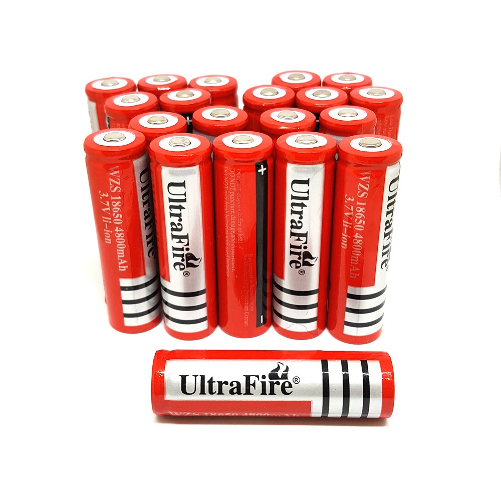 Baterai 18650 Ultrafire 3.7V MERAH Untuk Senter 1 Buah Battery