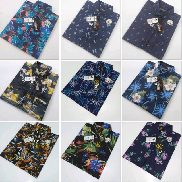 ( Gf galery kemeja surfing ) KEMEJA SURFING MOTIF BUNGA