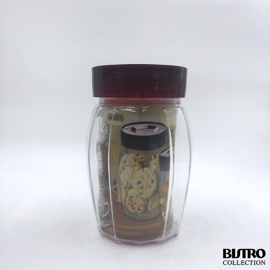 toples kaca bening bulat tinggi /tempat kue kering/toples serbaguna 1,2ltr /186 KECIL
