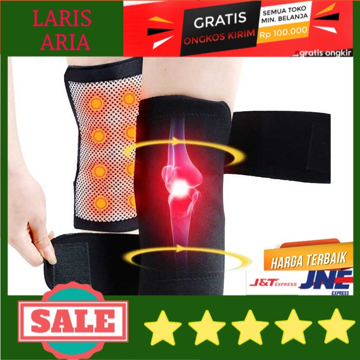ALAT PELINDUNG LUTUT DAN TERAPI MAGNETIK SAKIT LUTUT OLAHRAGA LARI FUTSAL BOLA KNEE PAD RELAKSASI