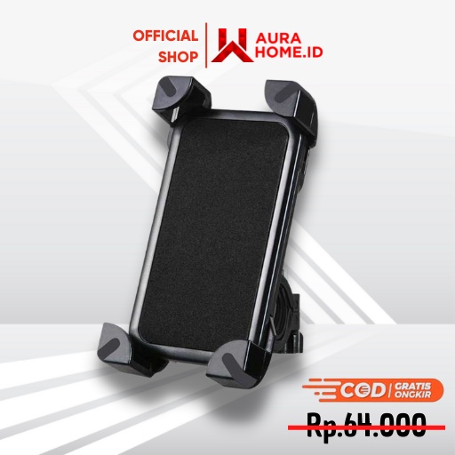 Rockbros Holder Sepeda Smartphone Rotasi 360 Derajat / Dudukan Pengangan Penyangga Phone Holder Hp S