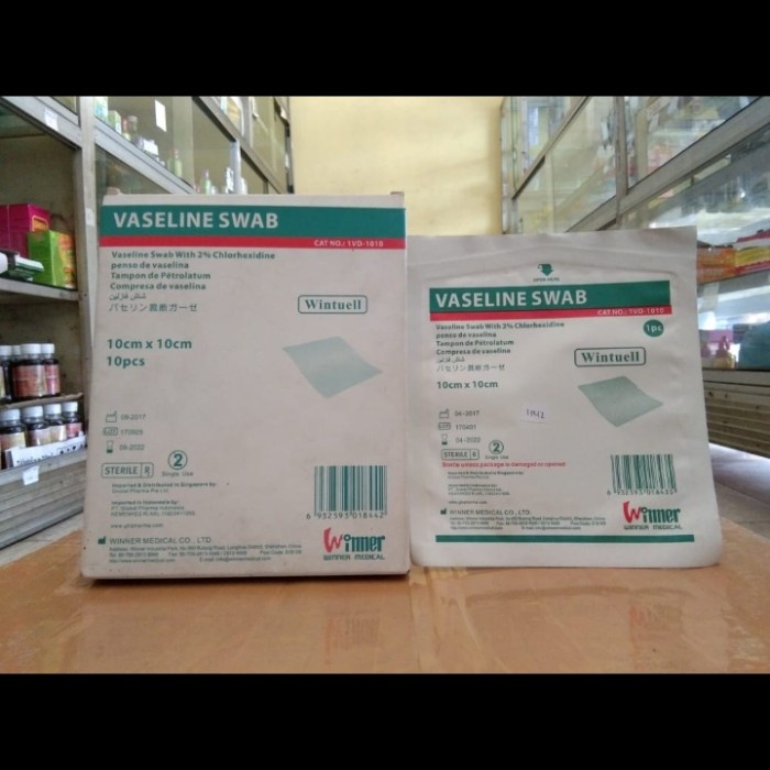 Vaseline swab / Wintuell seperti lomatuell Sofratulle per lembar