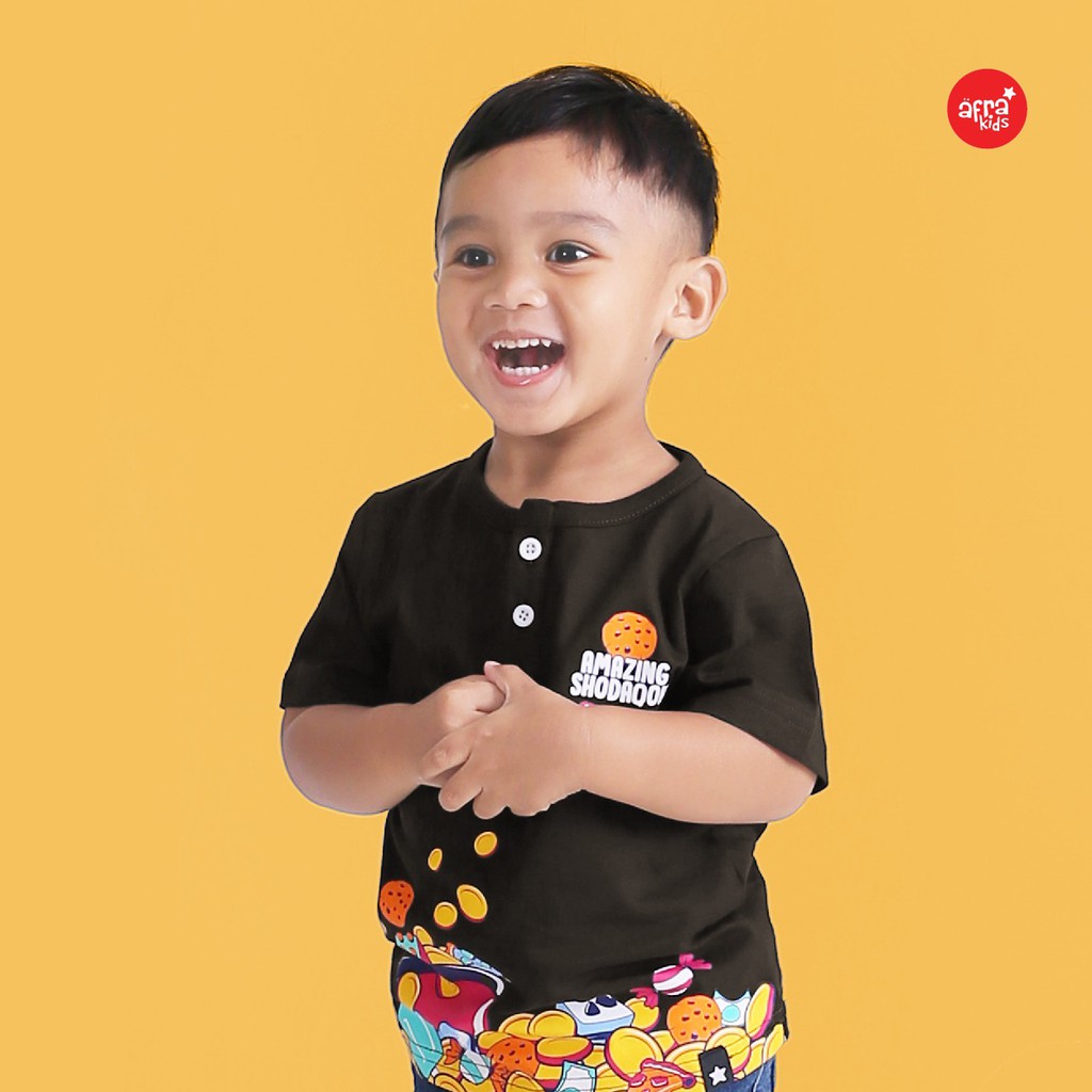 Kaos Afrakids AF269 &quot; Amazing Shodaoh&quot; Lengan Pendek Kancing