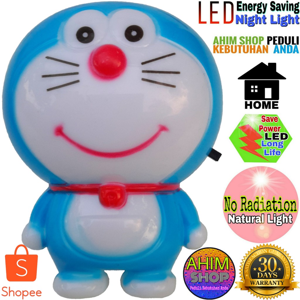 Doraemon Lampu Tidur Led Unik Karakter Hemat Energi Saving Night