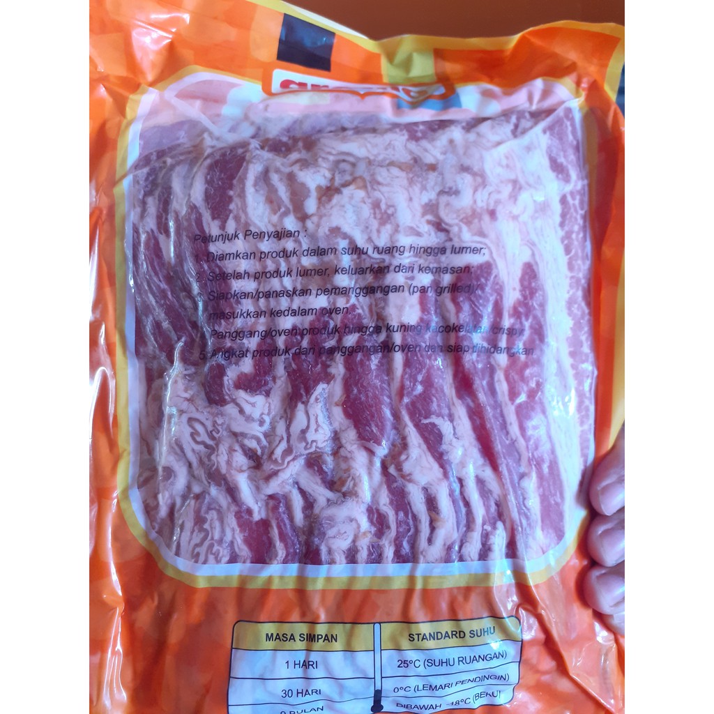 STREAKY BACON AROMA 'PREMIUM QUALITY' 1KG 100% ASLI BALI