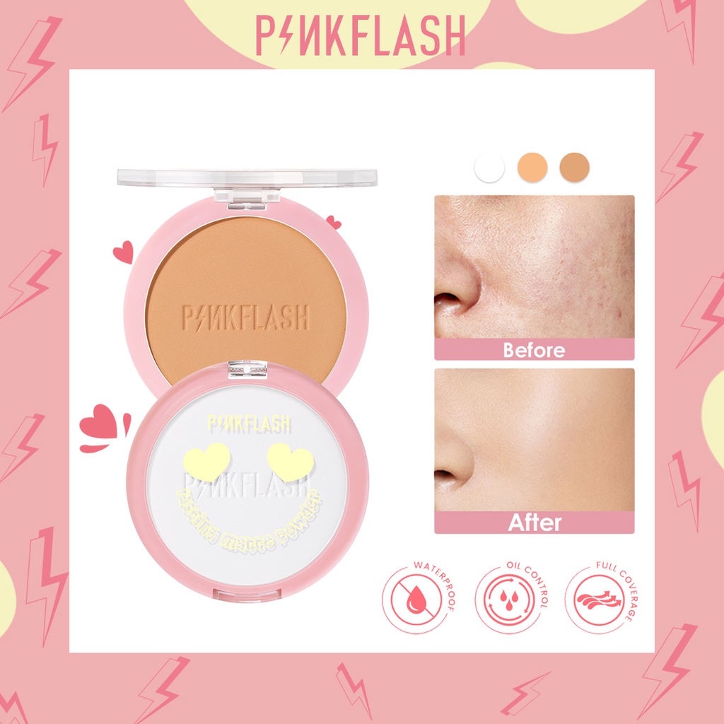 PINKFLASH OhMySelf Pressed Powder Long-lasting Matte Lightweight Oil Control Special Edition Bedak Padat