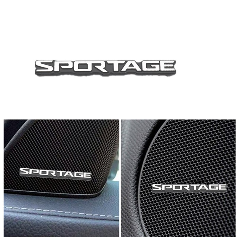 4 Pcs Sticker Emblem Dekorasi Speaker audio Mobil Bahan Aluminum Untuk Kia Sportage 3 4