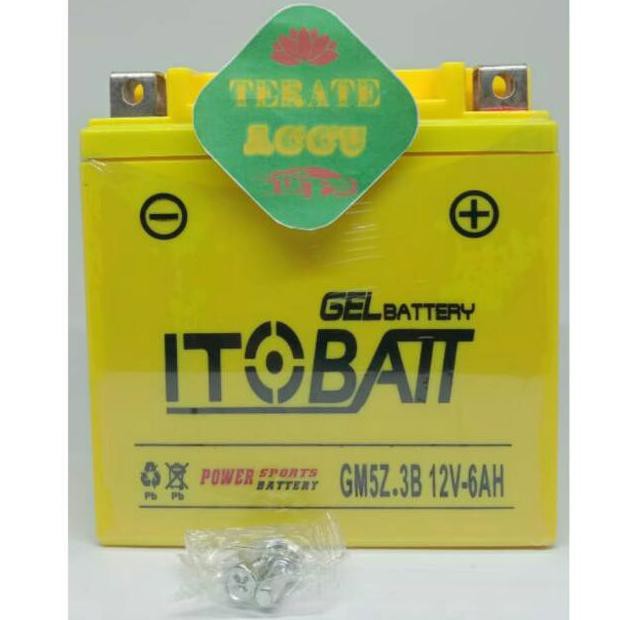  KODE 70 Aki  Motor  Yamaha Mio  Sporty  ITOBATT GM5Z 3B GEL 