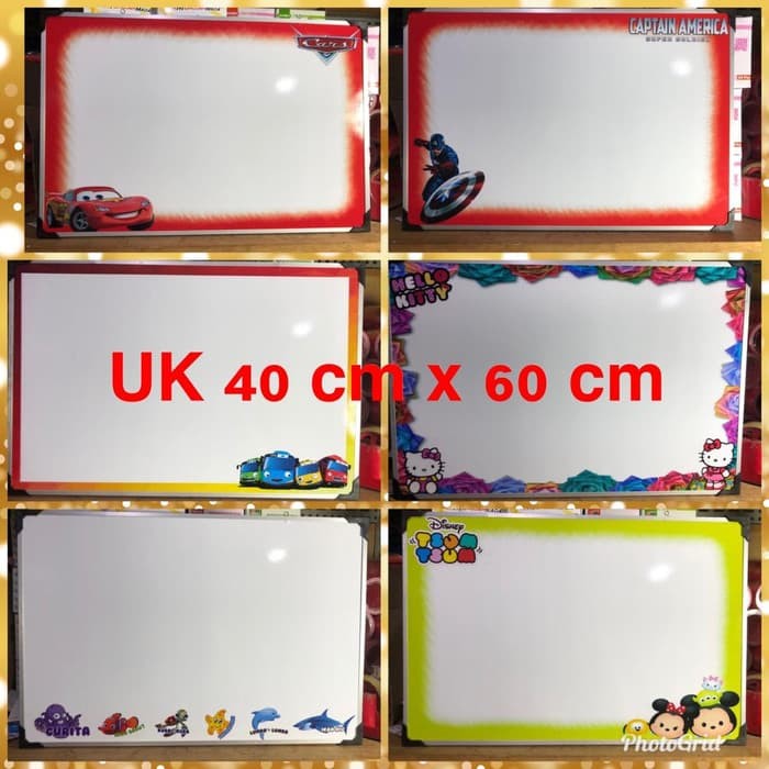 

TERBARU Papan tulis anak karakter uk 40cm x60cm