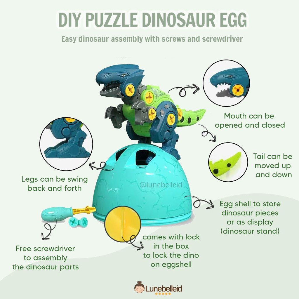 [Lunebelleid] DIY Puzzle Dinosaur Egg