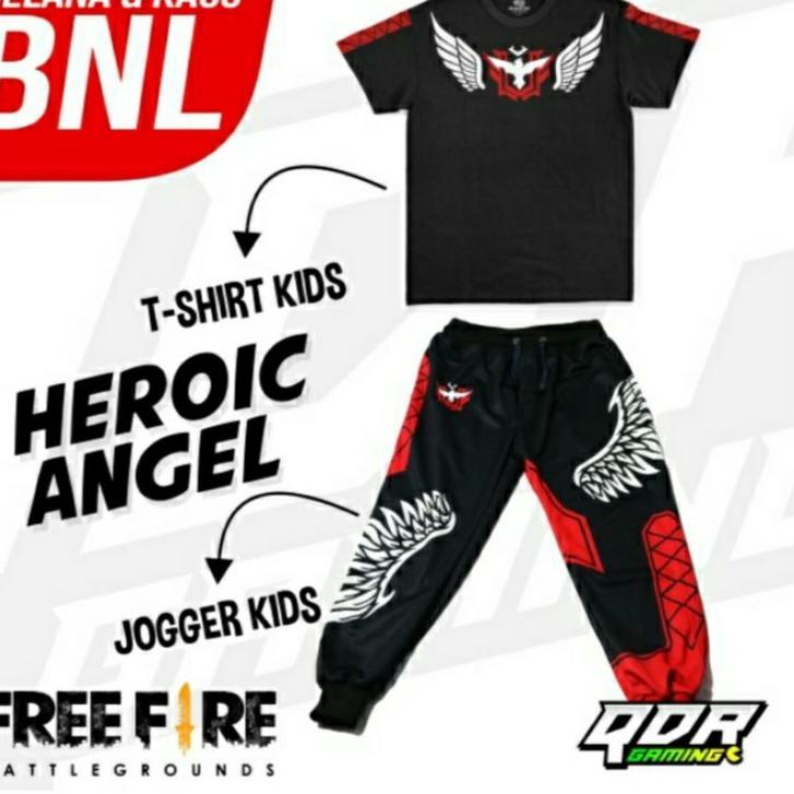 setelan heroic anak gaming angel celana dan baju anak  gaming / setelan anak heroic angel dan calca 