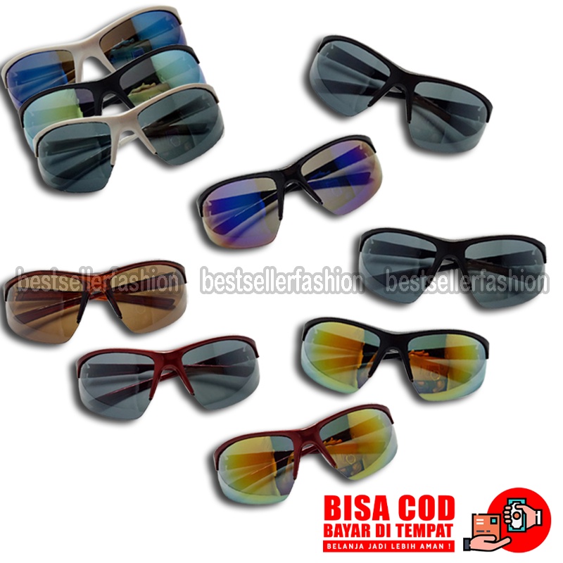 Kacamata Hitam Kacamata Pria Wanita Kaca mata Sunglasses Kacamata Sepeda Gowes Wanita Pria Anti UV 100% Fashion Sport Oversized Sunglasses Safety