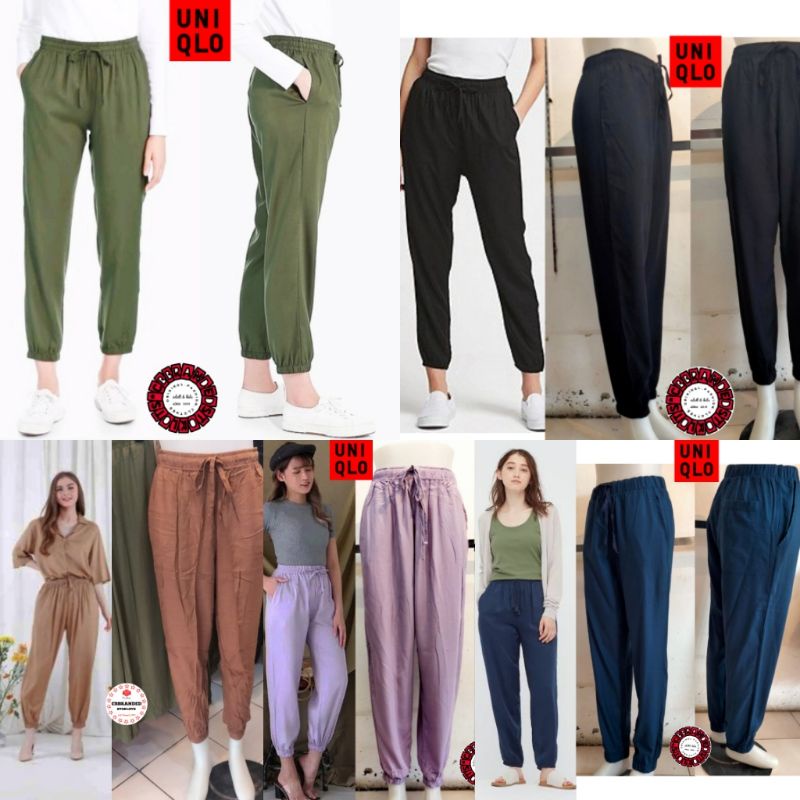 Celana Wanita | Jogger Wanita | Drape Pant Uniqlo**