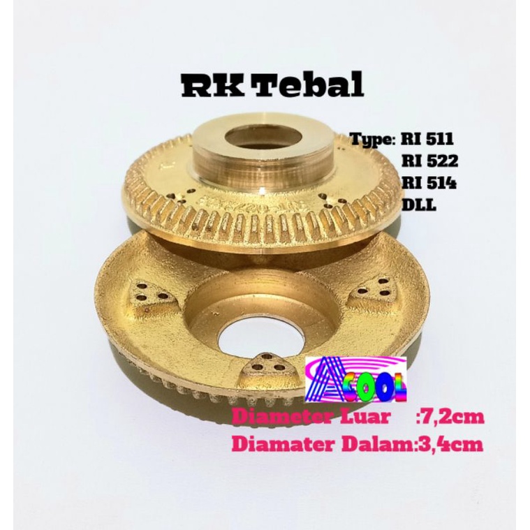 Burner TEBAL Model Rinnai Kecil 7 cm/ Onderdil/Spare Part Kompor Gas