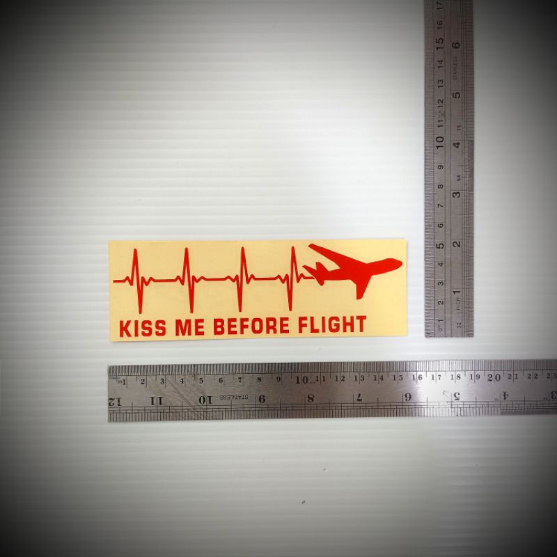 

Cutting Sticker KISS ME BEFORE FLIGHT