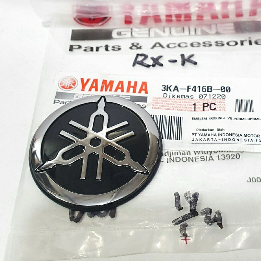 EMBLEM TANGKI LOGO YAMAHA RXKING RX KING 3KA-F461B-00 ORI ASLI YGP