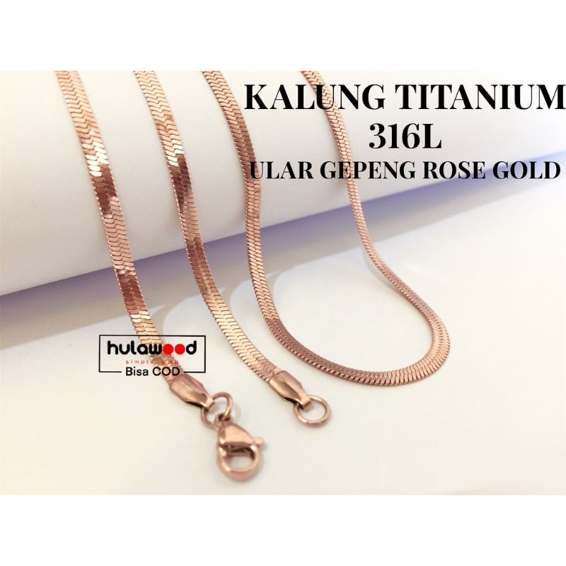 KALUNG TITANIUM ROSE GOLD ALL FASHION UNISEX