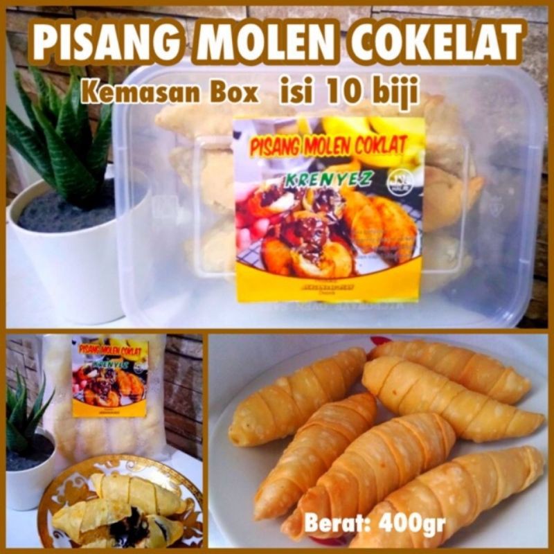 

Pisang Molen Coklat Lumer isi 10 Kemasan Box