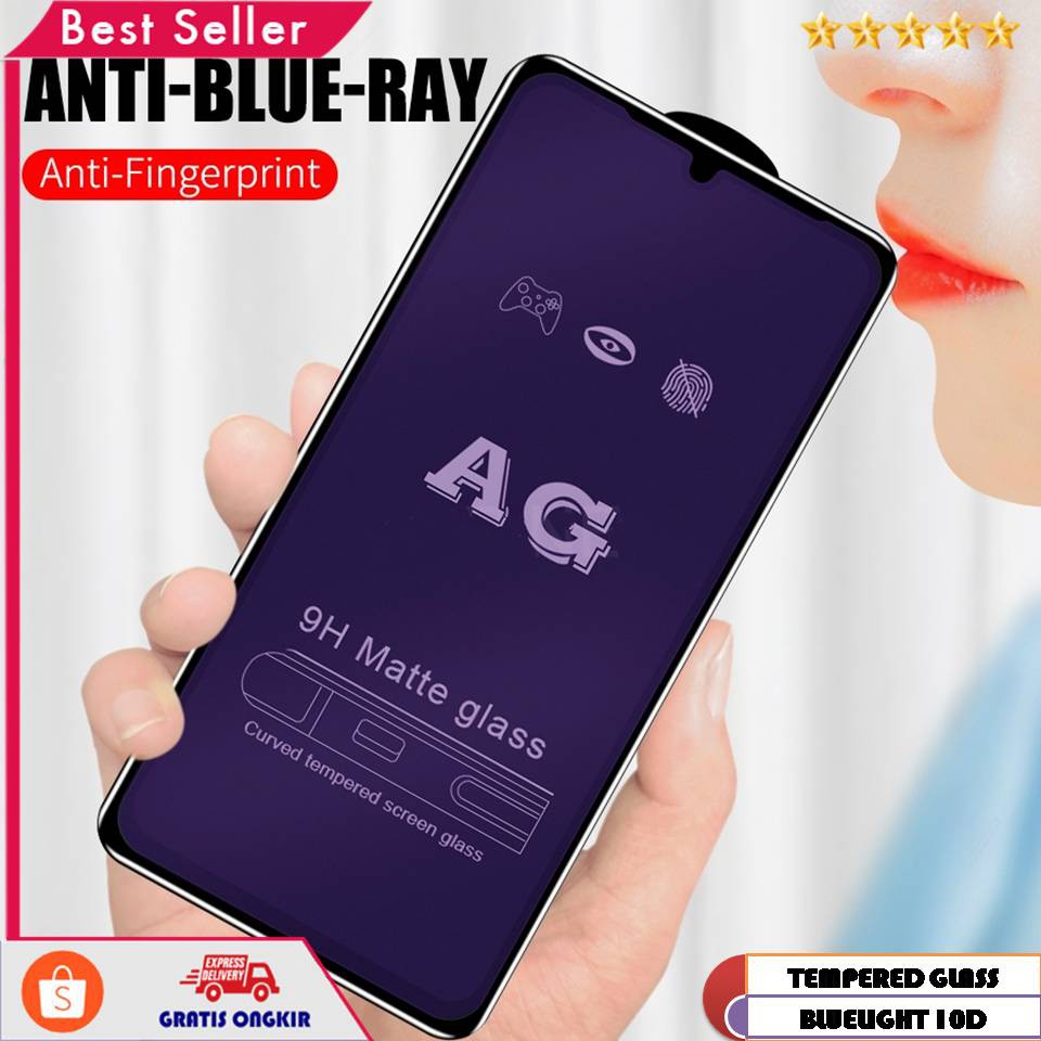 TG 10D REDMI 9A TEMPERED GLASS / XIAOMI REDMI 9A ANTI GORES BLUE - ANTI RADIASI FULL COVER