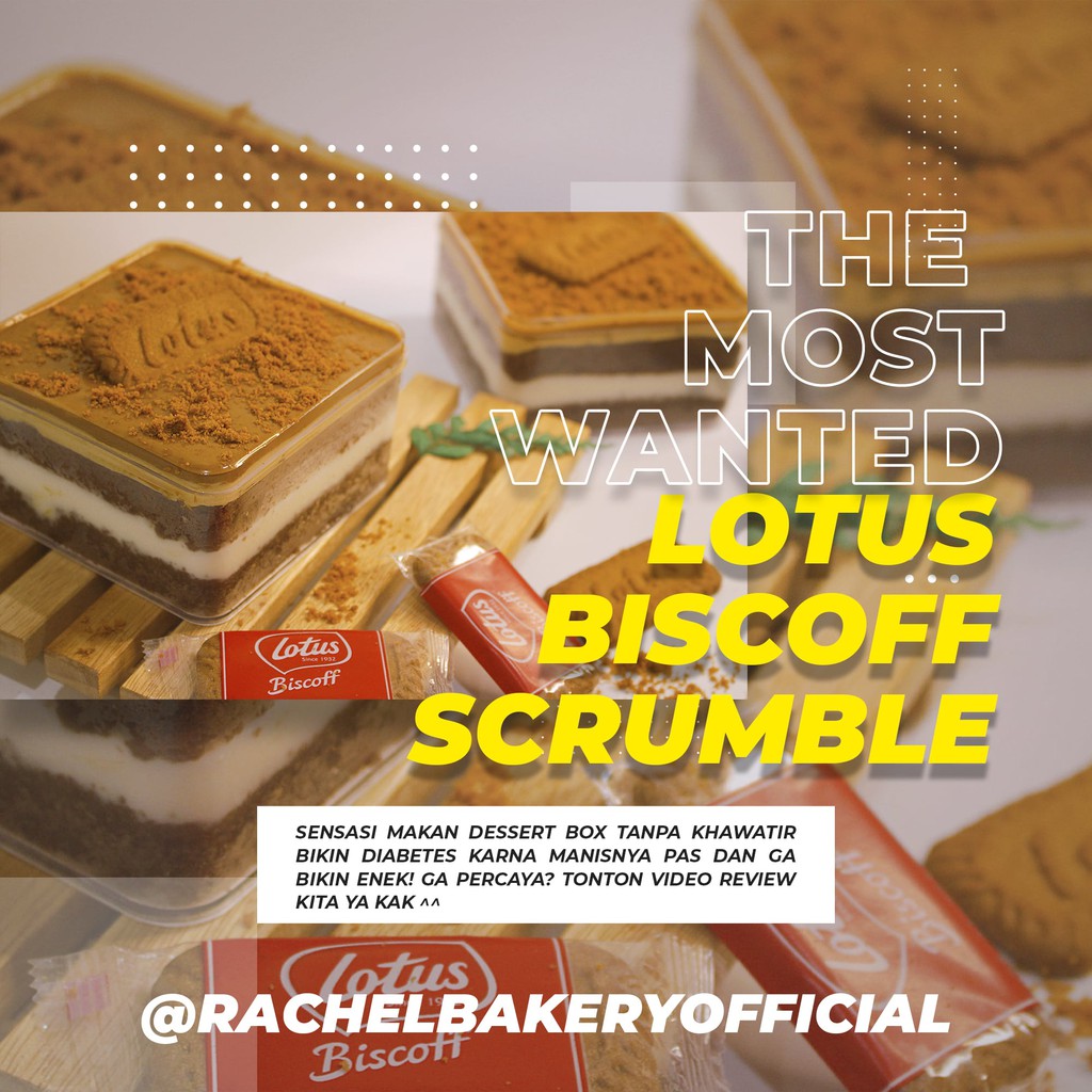 

[ SURABAYA ] BITTERSWEET DESSERT BOX LOTUS BISCOFF SCRUMBLE GA ENEG DAN TIDAK KEMANISAN