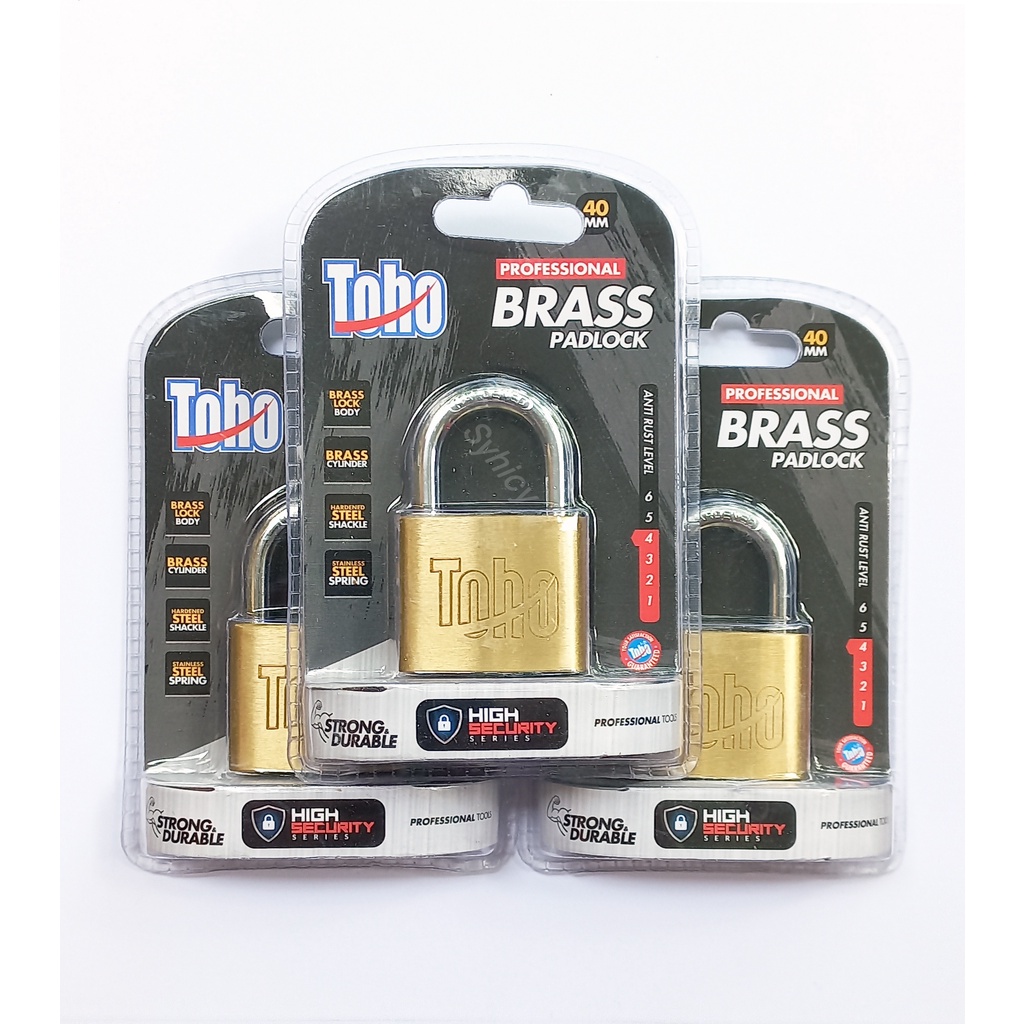 Gembok Kuningan Toho / Brass Padlock Toho 40 mm