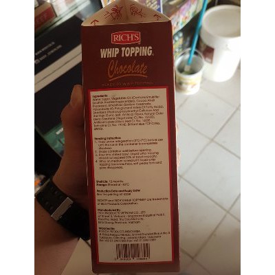 

Rich s Chocolate Whipping Cream 907Gr En LZ