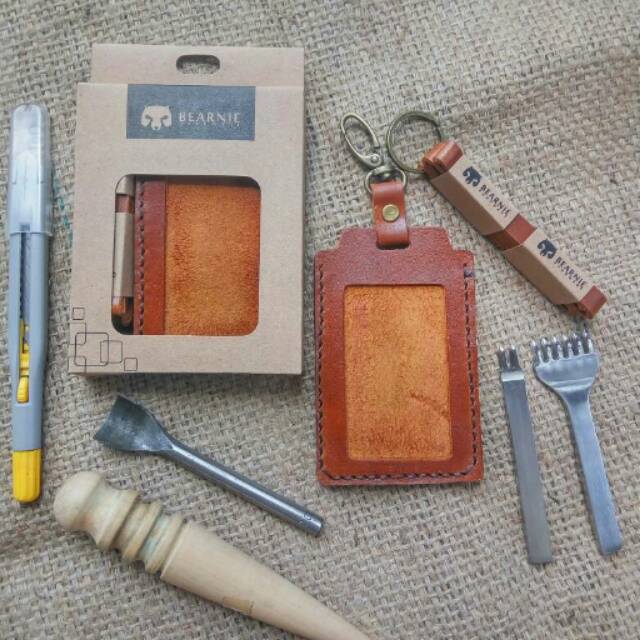 

Gantungan Id card murah id card cover holder handmade leather