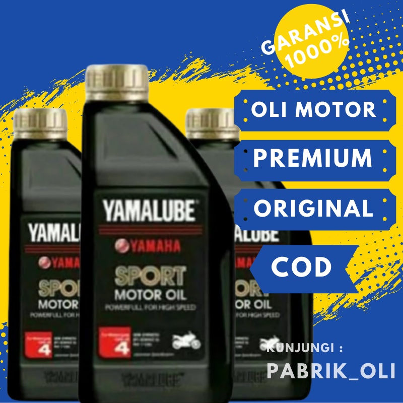 Oli Motor Yamalube Sport 1 Liter 10W-40 Jaso Ma Oil Mesin 4T Murah 4 Tak