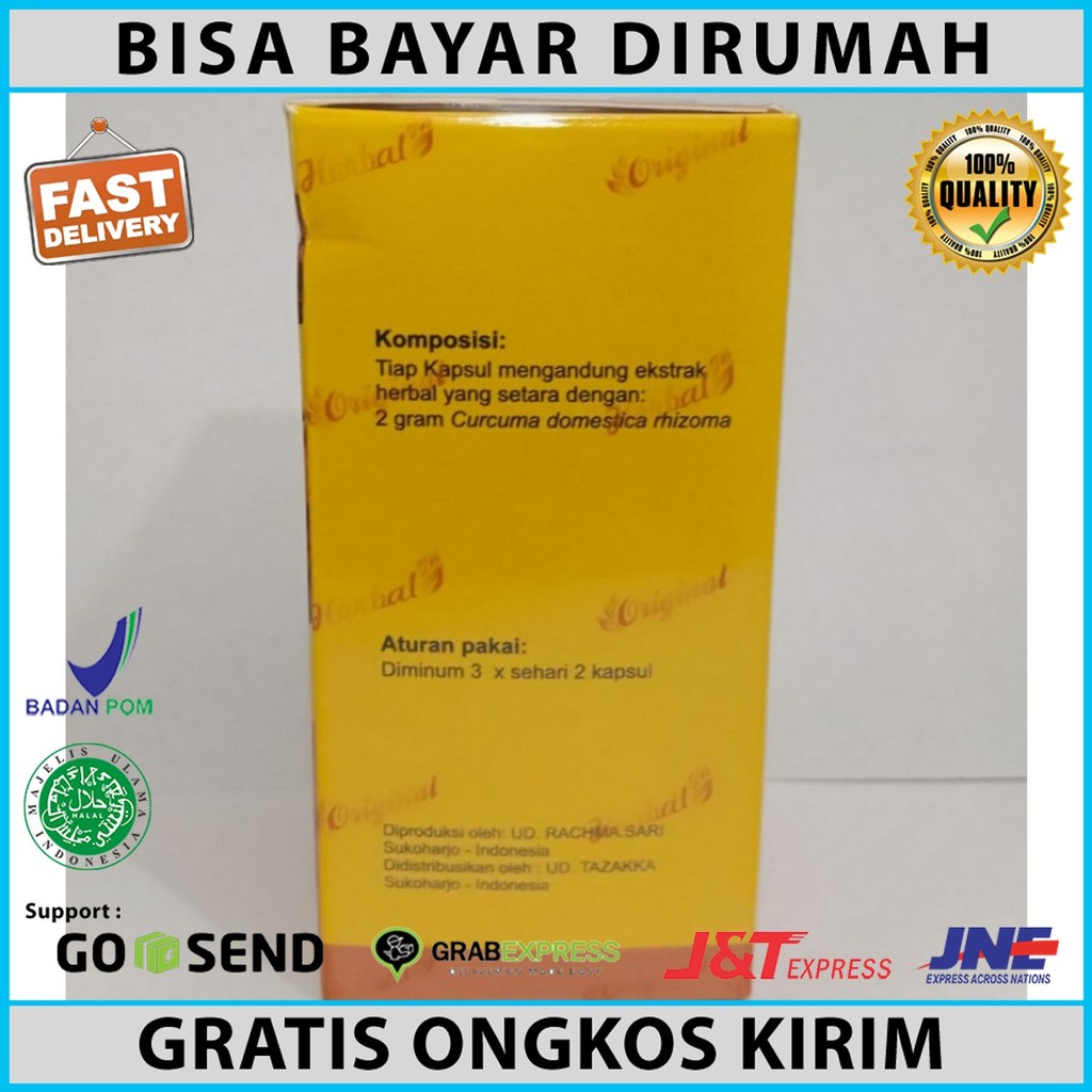 

Obat Lambung Ampuh / Obat Lambung Herbal / kapsul ekstrak kunyit Tazakka Herbal 100% Ori/alby_herbal