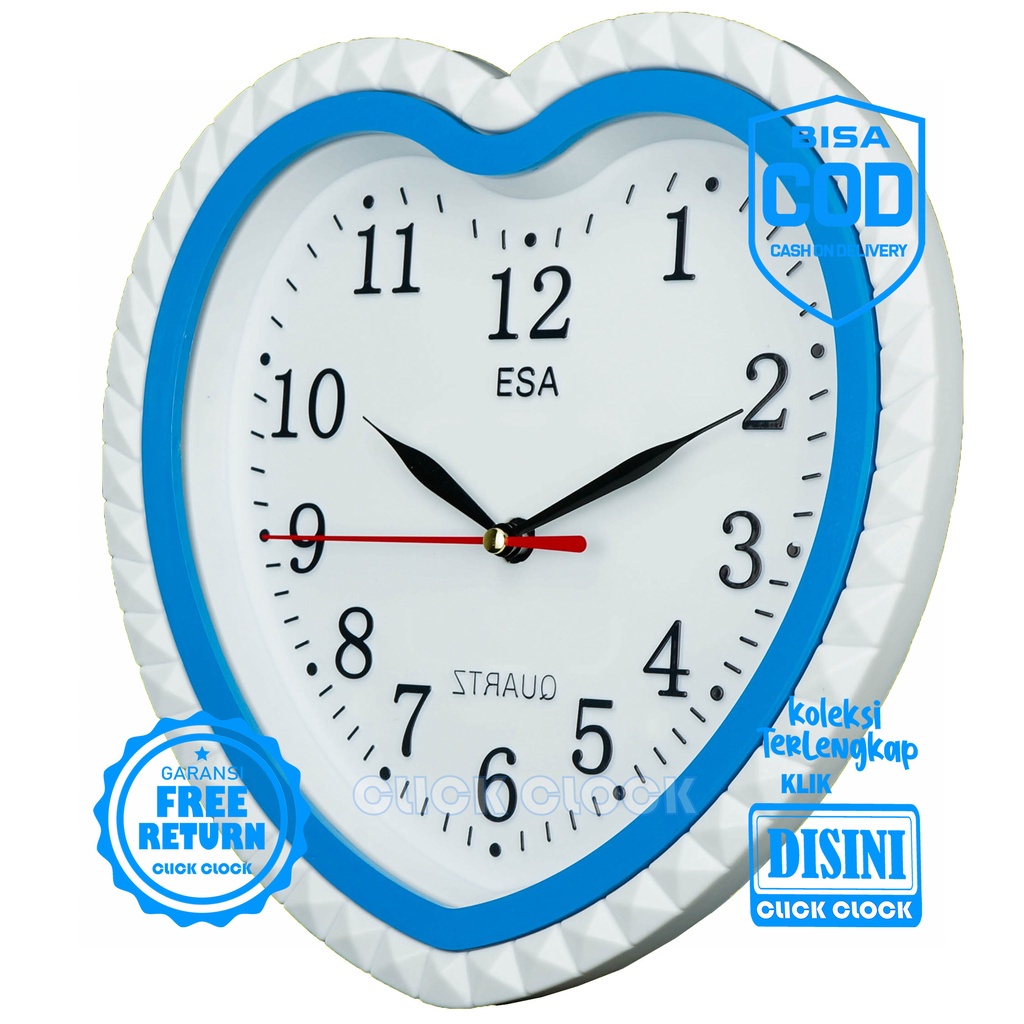 Jam Dinding Bagus Unik Esa 343 Wall Clock Hiasan Dinding Minimalis