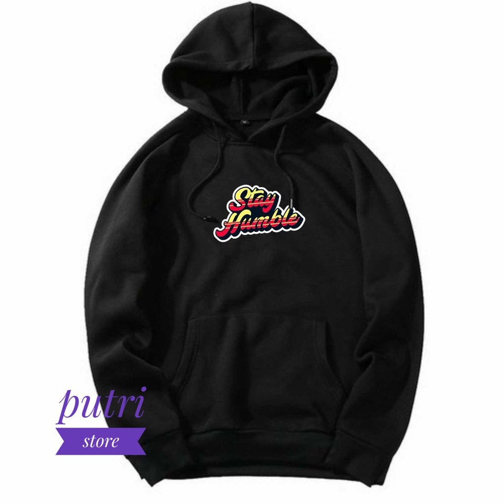 sweater hoodie pria distro original putri store warna hitam Sweater hodie polos cowok Hoodie pria ae