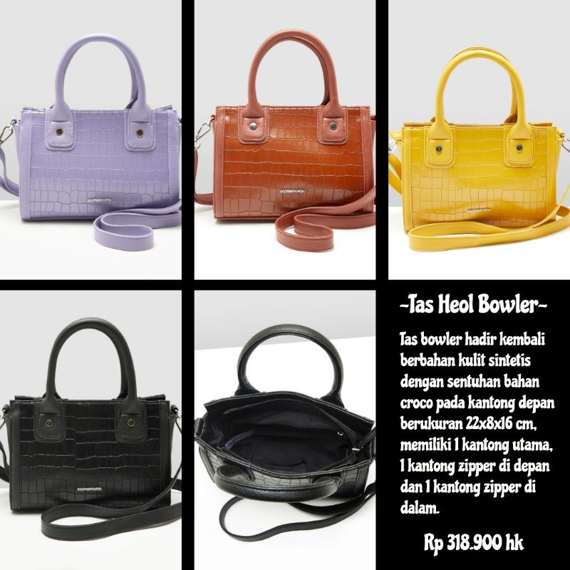 Tas Heol Tote Black Yellow Purple Brown Mint Sophie Paris