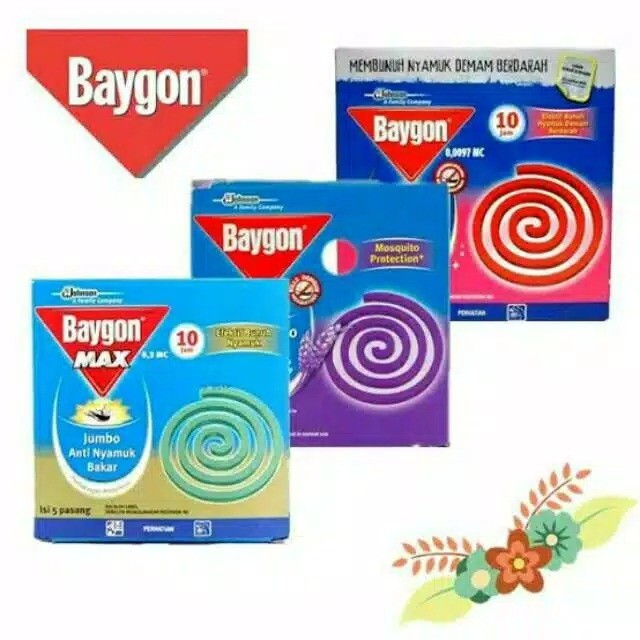 OBAT NYAMUK BAYGON BAKAR ISI 5 DBD LAVENDER FRESH SCENT