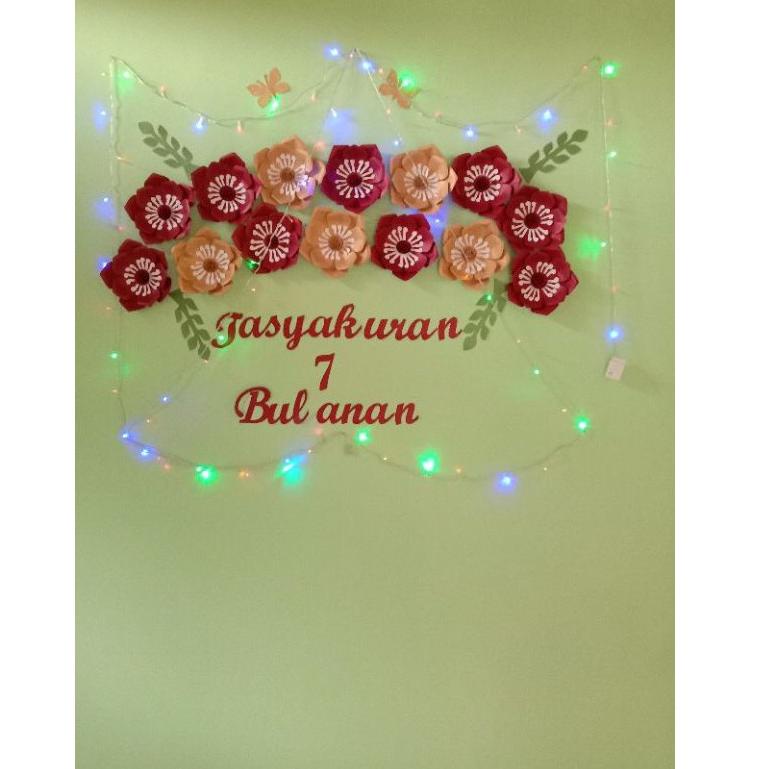 

6.6 Full Promo Paper flower(siapkirim)14pcs +tulisan ...,,