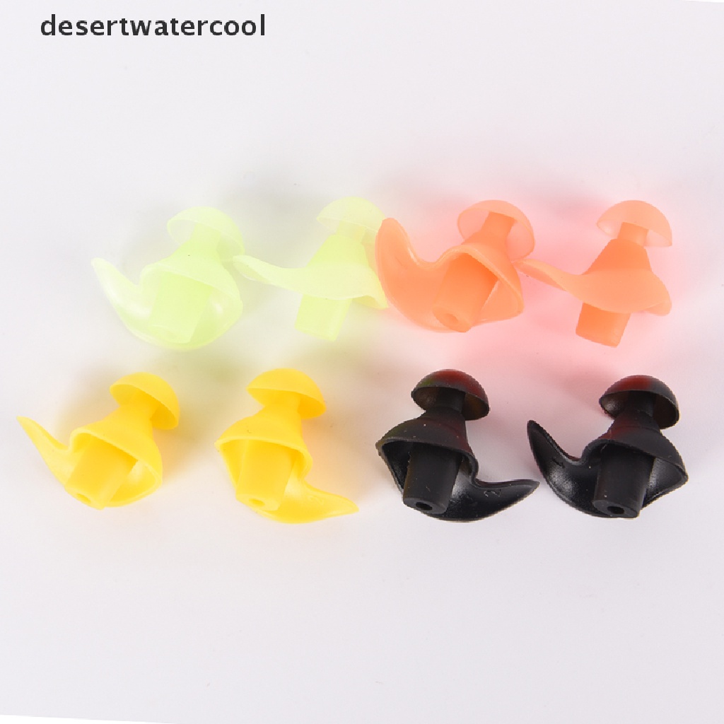 Deid 1 Pasang Ear plug Silikon Lembut Anti Bising / Air Untuk Berenang