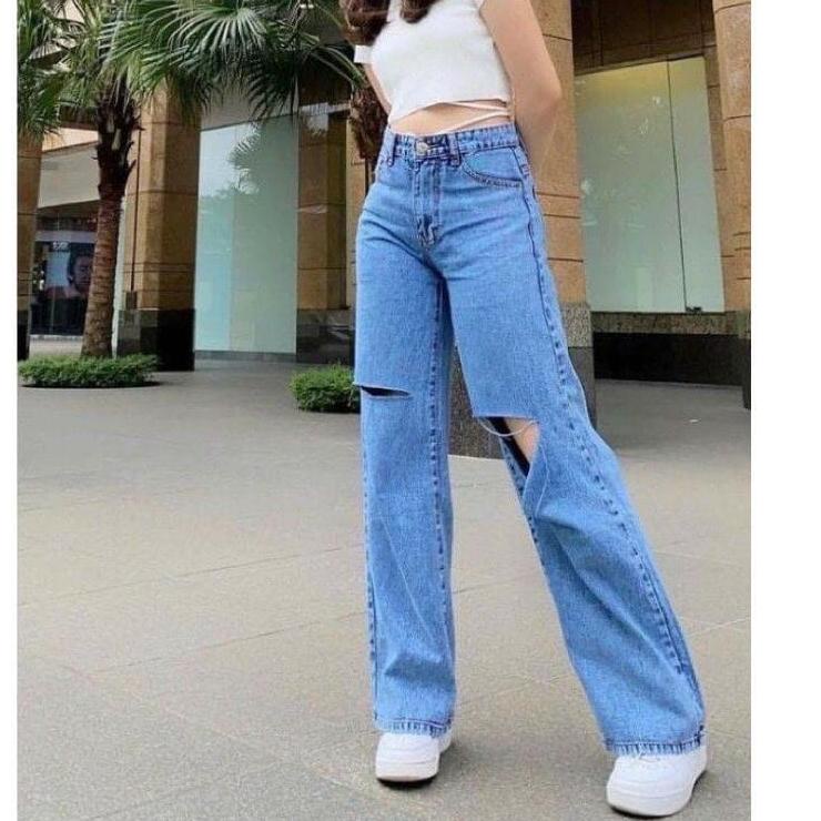 ⍈ BF CELANA KULOT JEANS SOBEK YASMIN//KULOT JEANS SOBEK CEWE ろ