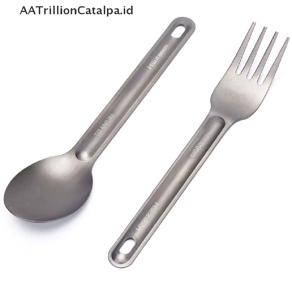 Aatrillioncatalpa 1pc Sendok Garpu Bahan Titanium Ringan Untuk Campingoutdoor