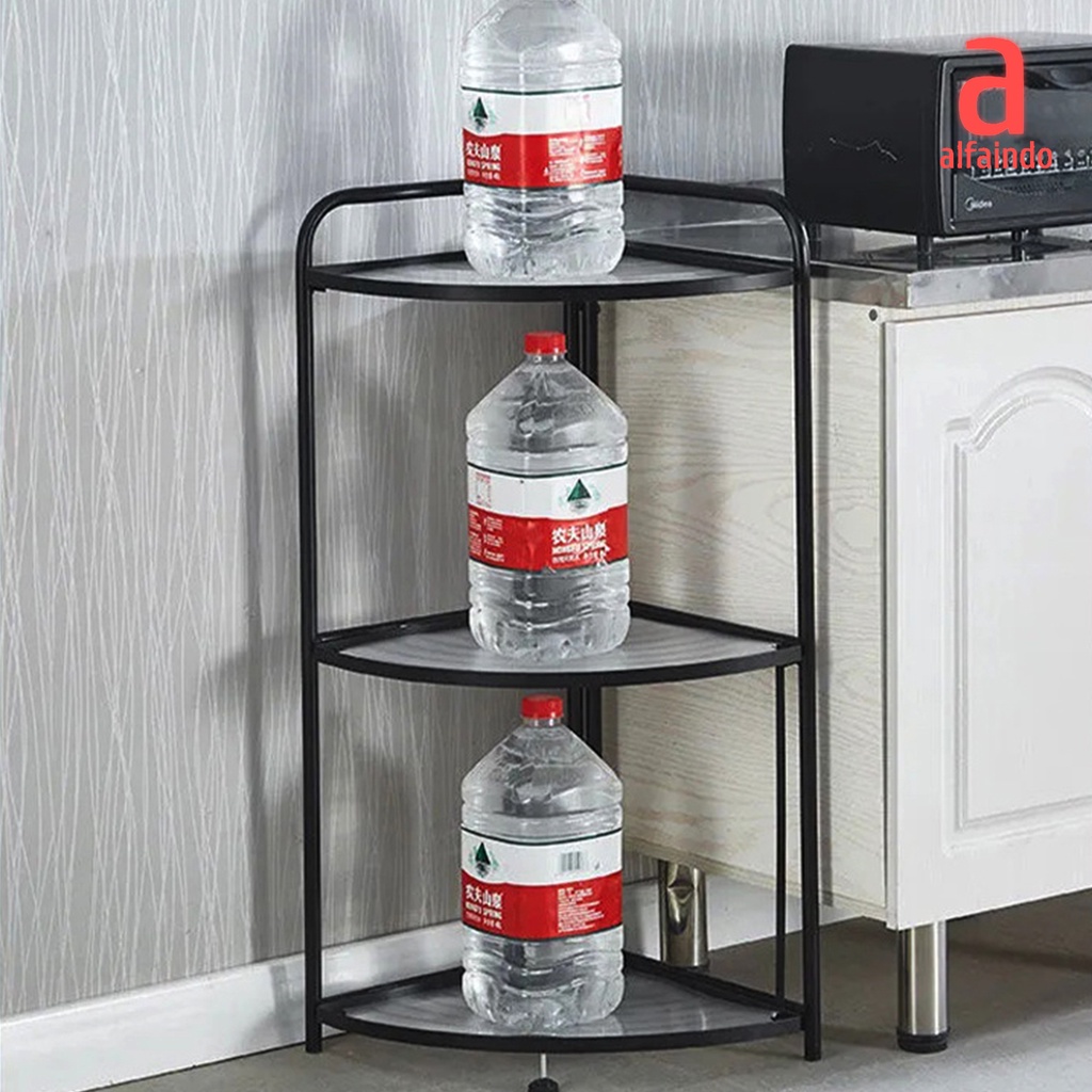Cadillac Uwen Rak Sudut Segitiga Tempat Penyimpanan Serbaguna Metal Storage Rack CDLC007