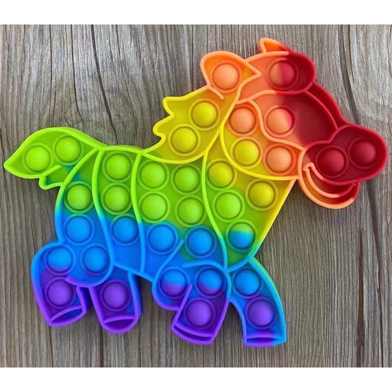 Pop It Rainbow Unicorn Fidget Toy Langka Murah Berkualitas Unik Mainan Edukasi Edukatif Free Gundu-kuda