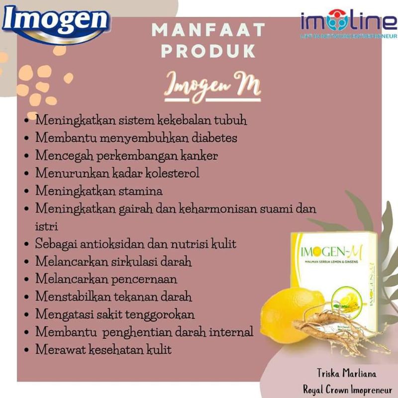 IMOGEN M, 1 box isi 25 sachet