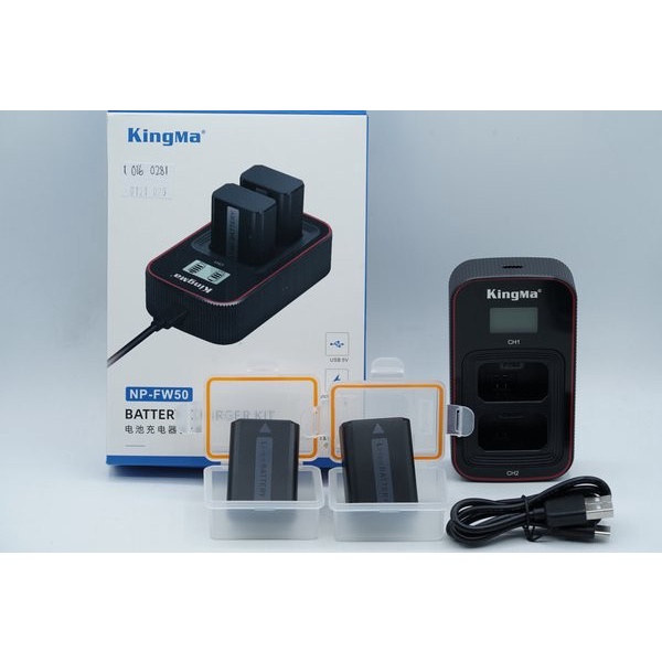 Kingma Dual Charger for Sony NP-FW50 Battery A7 A7II A7RII A7S A6000