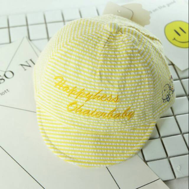 Topi bayi motif simple uk.2bln-3tahun