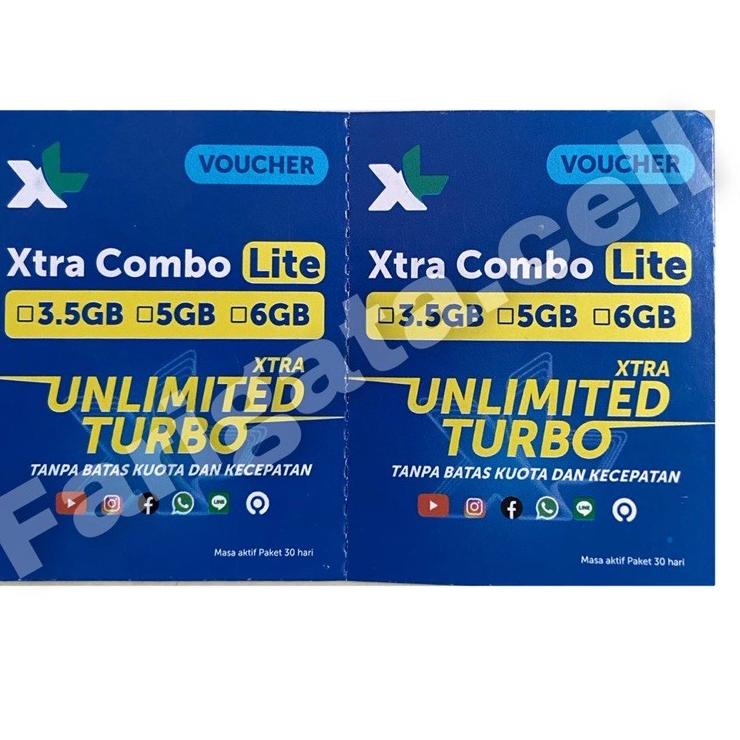 BIG Sale PROMO ISI ULANG/INJECT INTERNET VOUCHER XL 1+ UNLIMITED TURBO HYBRID  XTRA COMBO LITE