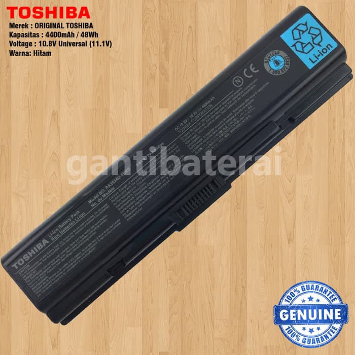 Original Baterai TOSHIBA M200 M205 L200 L300 L305 L500 PABAS098 PA3534