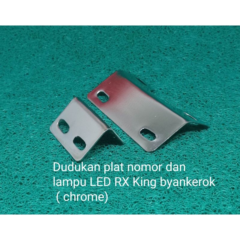 Dudukan plat nomor dan lampu LED RX King byankerok (chrome)