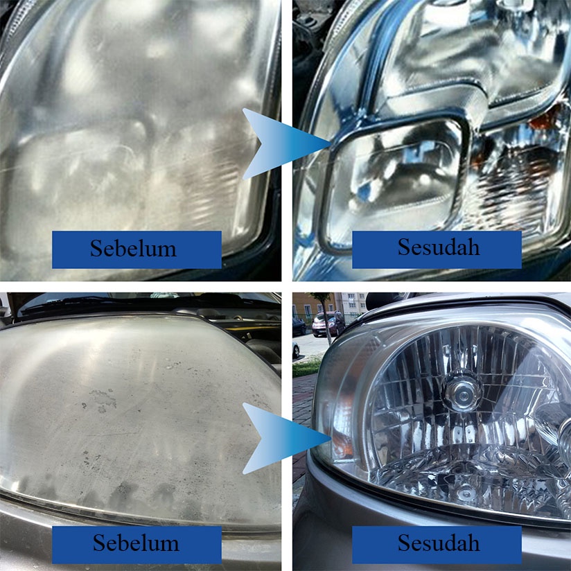 Headlight Polish Restorer Cairan Pembersih Kaca Mika Lampu Mobil Motor Pengkilap Headlamp Restore Repair Liguid Wax Kaca Mobil 30 ml