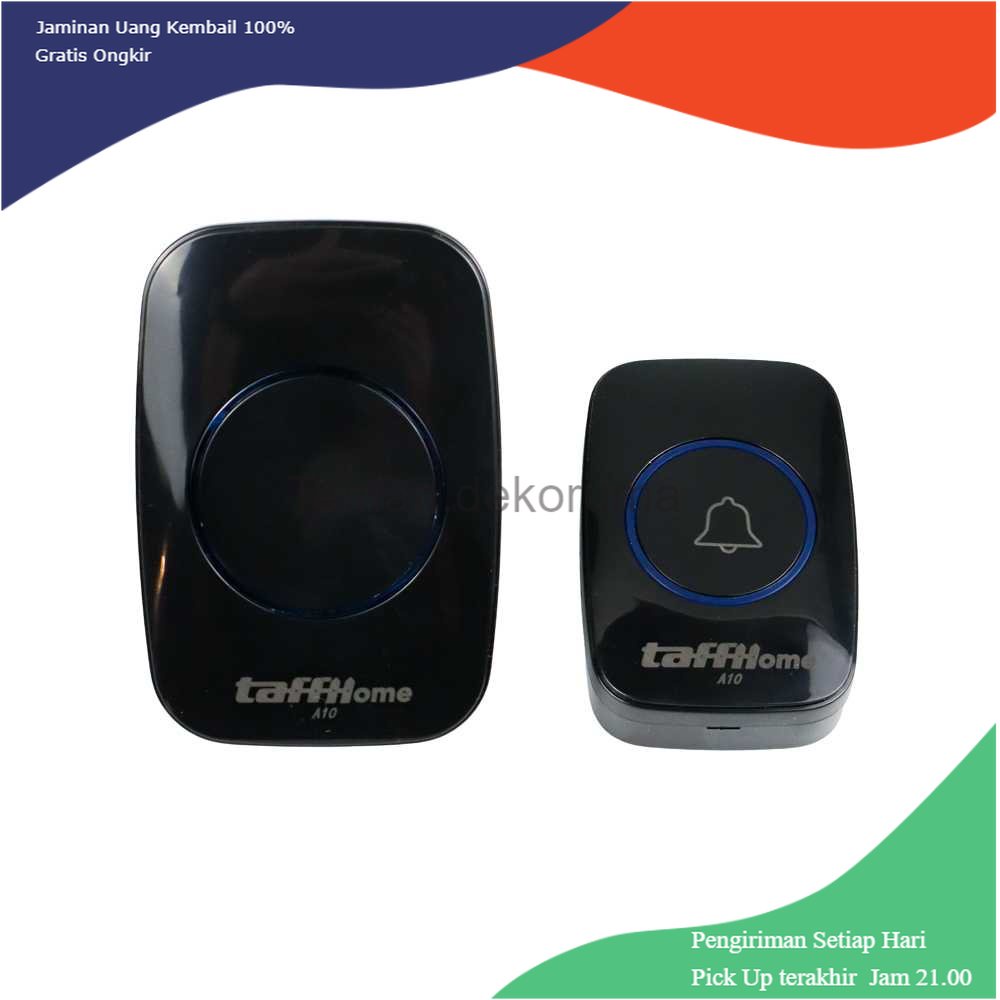 TD - BAL Taffware A10 Bel Pintu Wireless Remote Doorbell 38Tune 1PCS Receiver